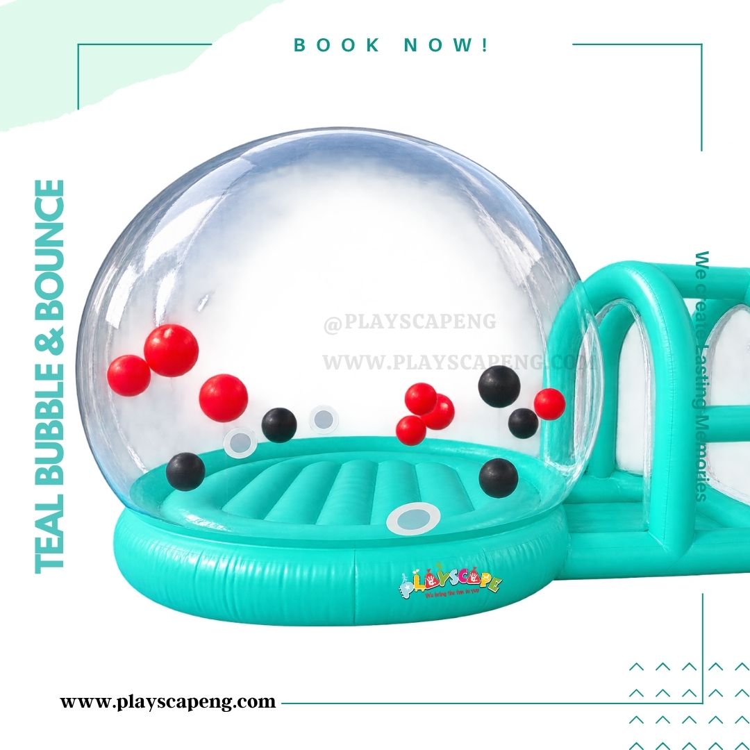 Playscape NG (12) Bounce & Bubble House- Teal - Image 1